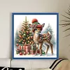 Snowman and Reindeer - 18CT Stamped Cross Stitch - 30*30cm - Animal Xmas