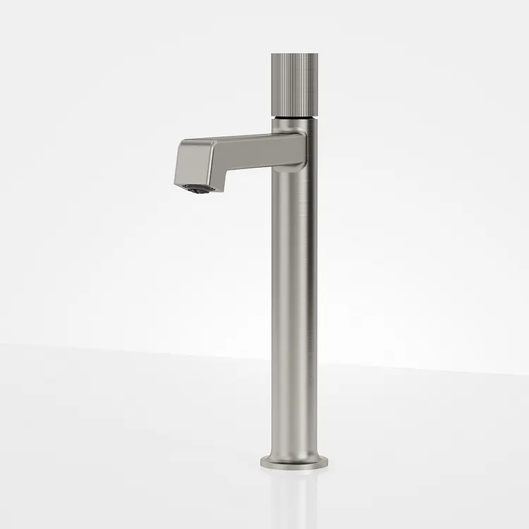 EVERSTEIN Modern Industrial Tall Bathroom Vessel Sink Faucet 13.07'' H Brushed Nickel