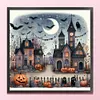 (Stamped/Counted) Halloween House-11CT Cross Stitch 50*50cm/19.69*19.69in