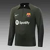 2023/2024 Barcelona Half-Pull Training Suit Army Green Jersey  Set love fball
