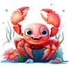 >SALE<Full Embroidery Eco-cotton Thread 14CT Printed Crab Cross Stitch Artwork 40x40cm