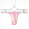 Men's Breathable Transparent Thong Panties Hollow Buttocks