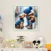 Boy And Puppy - 11CT Stamped Cross Stitch - 40*40cm - Dog Character