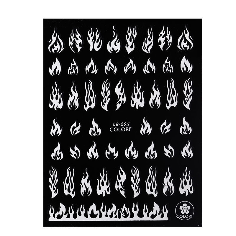 1 Sheet Russian Series Letter 3D Nail Sticker Flower Leaves Nail Transfer Beautiful Decals Slider Nail Art DIY Decoration