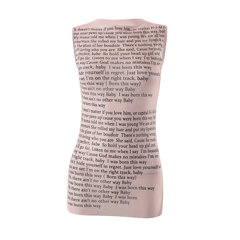 Churchf 2024Ins Spring And Summer New Fashion Print Collar Sleeveless Slim Top T-Shirt Women's Clothing