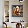 (US Local)Cats 5D DIY Full Drill Round Big Size Diamond Painting Kit for Home Wall Decor 50x50cm