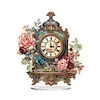 Diamond Painting Acrylic Flower Clock Ornament