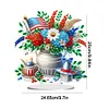 DIY American Flag Special Shape Diamond Painting Desktop Ornament (Flower Vase 2)