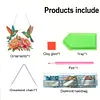(US Local)Acrylic Special Shape Flowers Birds Diamond Painting Art Hanging Pendants