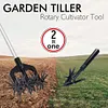 2 in 1 Garden Aerator Garden Soil Scarifier Rotary Tiller Rotary Cultivator Tool
