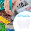 Dessin anim&eacute; diamant peinture perceuse bo&icirc;te de perle &eacute;tui de rangement bricolage &eacute;tui transparent (papillon)