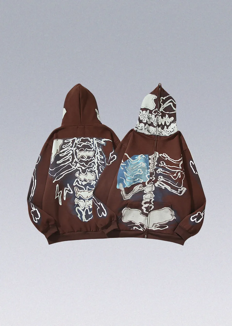 トップス Travis Scott x Fragment Skeleton Hoodie Travis Scott Fragment Skeleton Hoodie