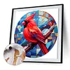 Cardinal Glass Painting-Paint by Numbers Acrylic Painting 40*40CM