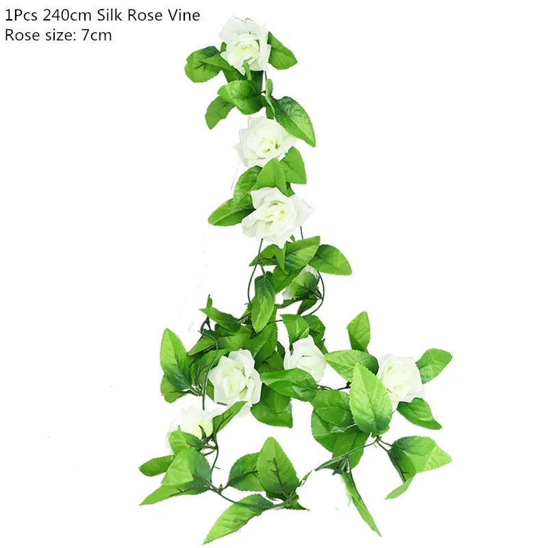 Artificial Green Eucalyptus Leaves Garland Fake Vines Rattan Artificial Plants Ivy Wreath for Wedding Party Home Wall Decoration