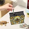 (US Local)Bee 5D DIY Diamond Painting Money Box Piggy Bank Desktop Diamond Art Decor Kit
