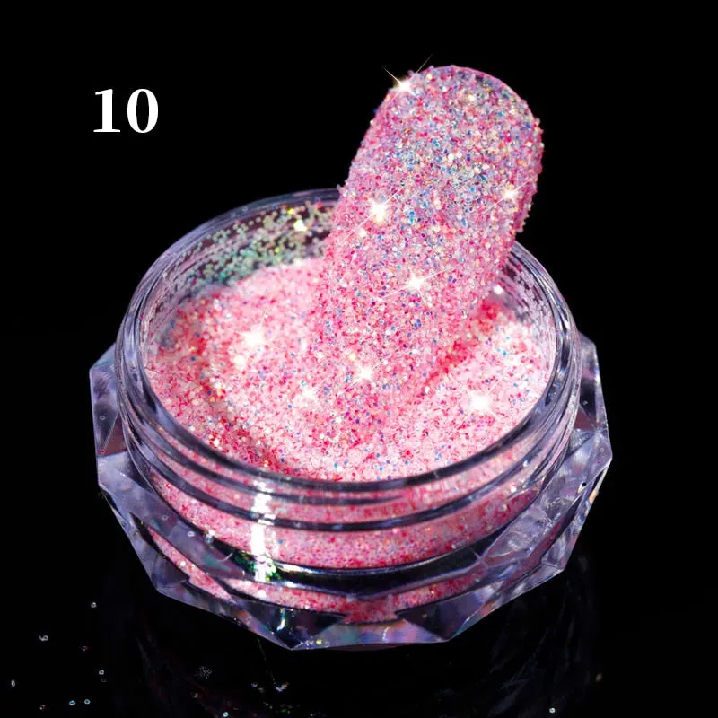 1Box Reflective Glitter Powder For Nails Iridescent Flakes Sequins Pigment Dust Manicures Decoration Chrome Pigment Polish Gel-Nail Inspo