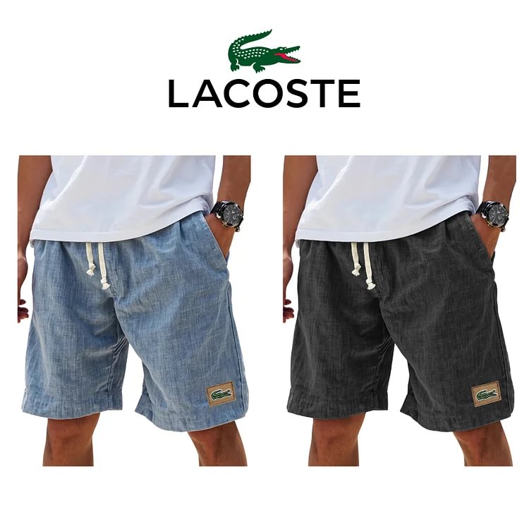 Lacoste&reg; h&iacute;mzett log&oacute;s, sz&eacute;les sz&aacute;r&uacute; v&aacute;szon r&ouml;vidnadr&aacute;g &uuml;nnepi viselettel