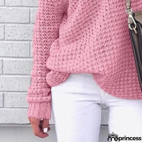 Openwork Off-Shoulder Sweater