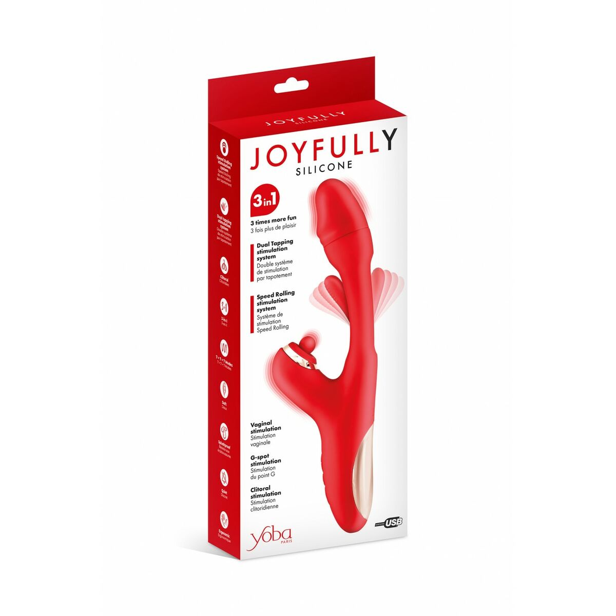 Dual Stimulation Vibe Yoba JOYFULLY  Red