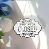 >SALE<Wooden Shop Sign Diamond Painting Hanging Pendant for Home Decor (Closed White)