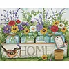 (Counted/Stamped) 11CT/14CT Flower Home - Cross Stitch 50*40cm/19.69*15.75in