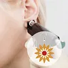 12 Pairs Double Sided Diamond Painting Earrings for Women Girls (Flower)