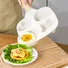 4-Cup Divided Omelet Pans Anti-Scald Medical Stone Frying Pan Thickened Skillet