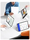 360 Degree Rotating iPad Pro 12.9 inch 6th 5 4 3rd Generation Keyboard Case Transparent, Clear with 7 Color Backlit Touchpad, Foldable, Multi-Angle, Multi-functional, Integrated Keyboard Cover