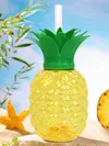 3/6pcs Drinking Cup 500ml Pineapple/Strawberry Shape Creative Beach Party Favors