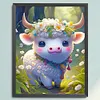 >SALE<Full Embroidery Eco-cotton Thread 11CT Printed Zodiac Ox Cross Stitch 40x50cm