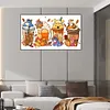 (Big Size)Winnie The Pooh Drinks-Full Round Diamond Painting 70*40CM