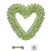 Heart Shaped Wreath Simulation Artificial Green Leaves Wreath for Front Door