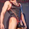 Men's Sexy Thin And Sheer Slim-Fit Muscular Bodysuit Elephant Trunk Trendy Sexy Jumpsuit