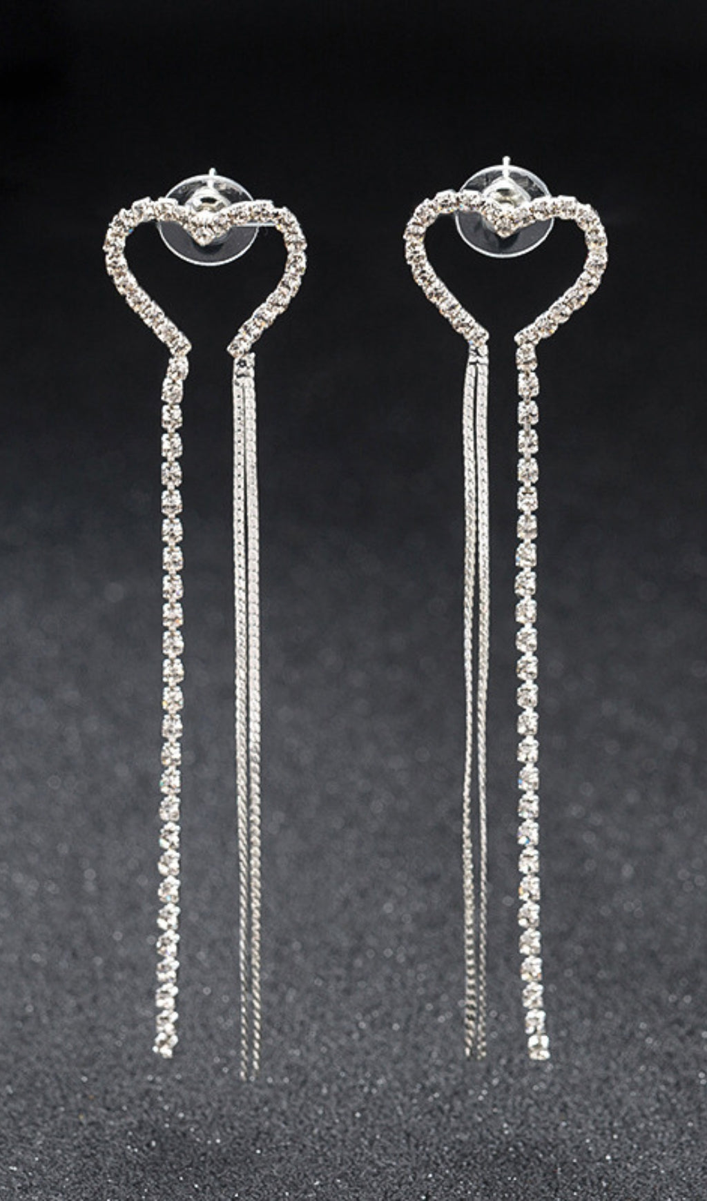 Silver Chain Tassel Earrings Flowering Girl