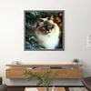 Christmas Cat - 11CT Stamped Cross Stitch 45*45cm/17.72*17.72in