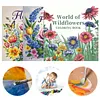 3PCS Wildflowers Coloring Book Set Mindfulness Art Books for Adults 