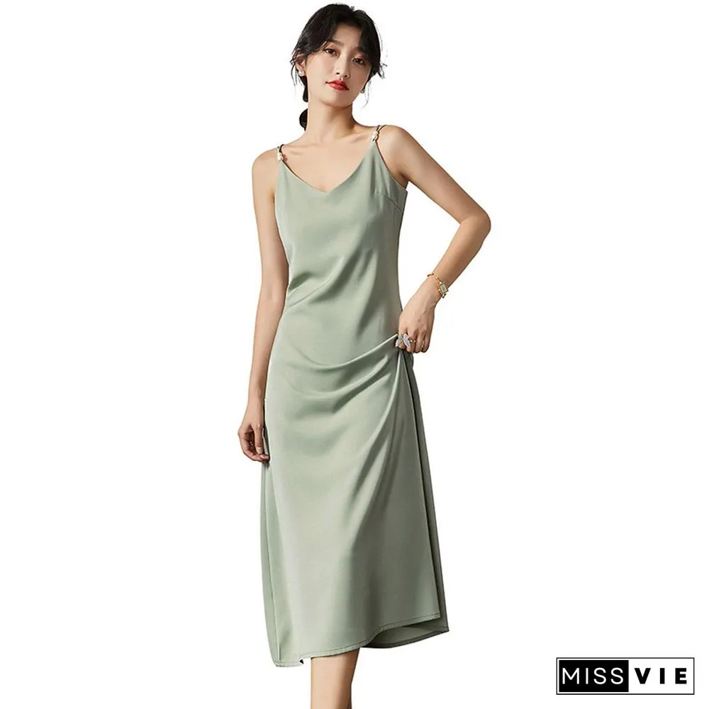 Elegant Dresses For Women Long Summer Dress Sleeveless Suspenders Sexy