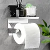 Stainless Steel Toilet Paper Holder Wall Mounted Punch-Free Bathroom Accessories