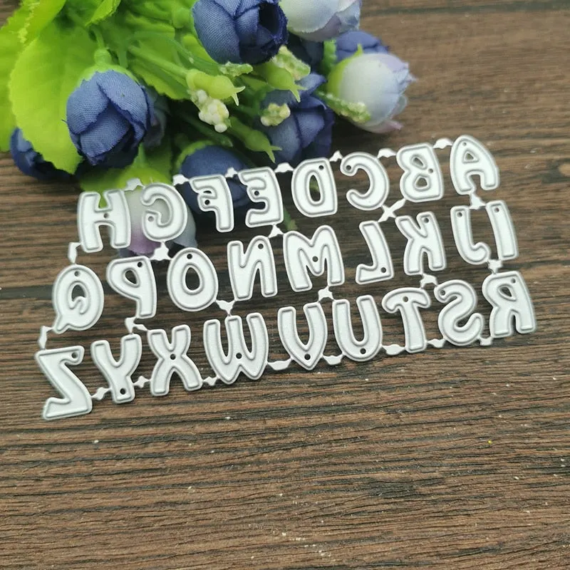 26 letter decoration card metal cutting die stamping die scrapbook scrapbook paper process template DIY