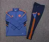 2022/2023 Manchester United Half-Pull Training Suit Blue Football Shirt 1:1 Thai Quality Set love fball