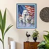 (US Local)Wolf  Flag-11CT Stamped Cross Stitch Kit(45x60cm)