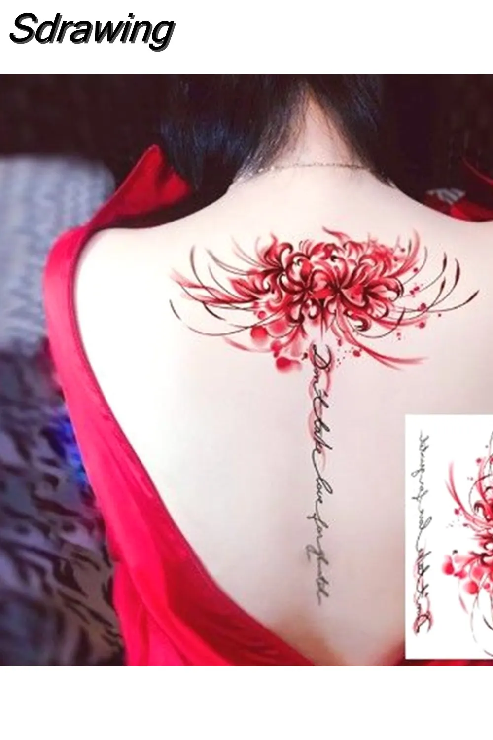Sdrawing 4/5/9/10/18 PIeces Long Lasting Blue Flower Jewelry Tattoo Sticker Sexy Belly Block Scar Stretch Marks Waterproof Tattoo Sticker 715-1