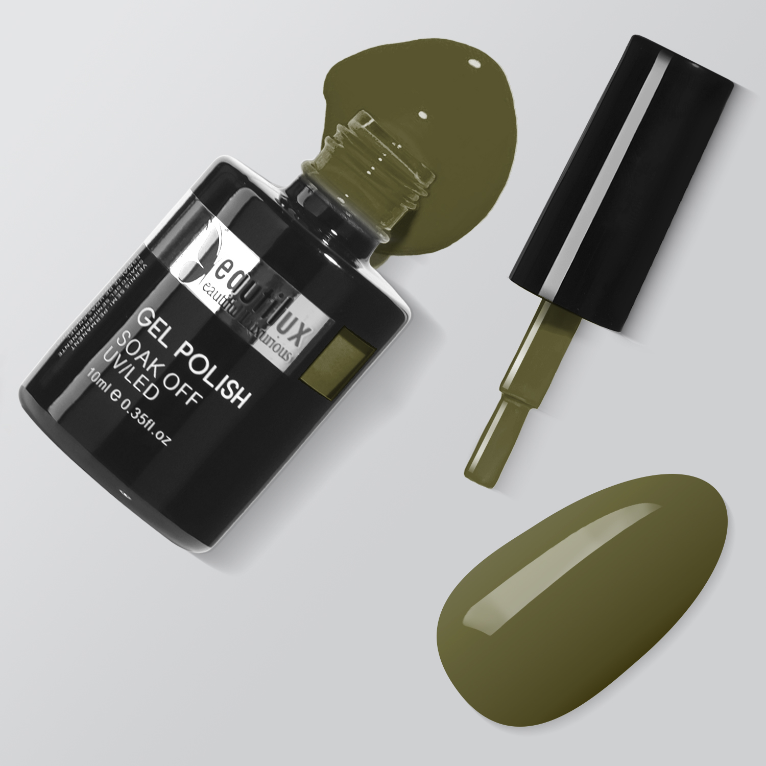 HEMA& TPO Free Nail Gel Polish Color 10ml Summer Collection- Kaki