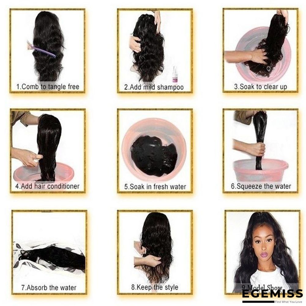 Gradual Color Small Volume Black and Yellow Medium Long Curly Hair Wig | EGEMISS