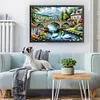 (US Local)Swan Hut-11CT Stamped Cross Stitch Kit(60x40cm)