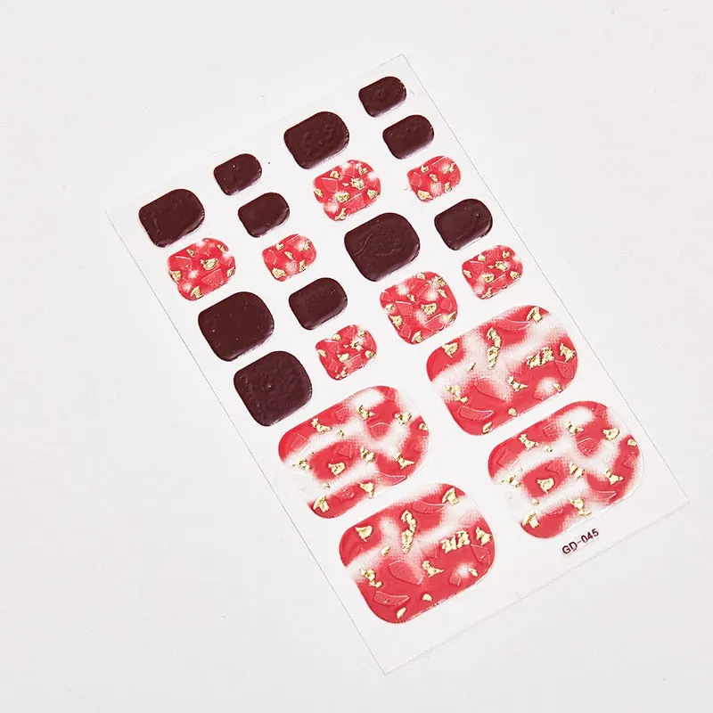 22 Tips/Sheet Shiny Nail Decoration Nail Adhesive Nail Accesoires Nail Art Decoration Nailart Sticker Adesivos Nail Tape