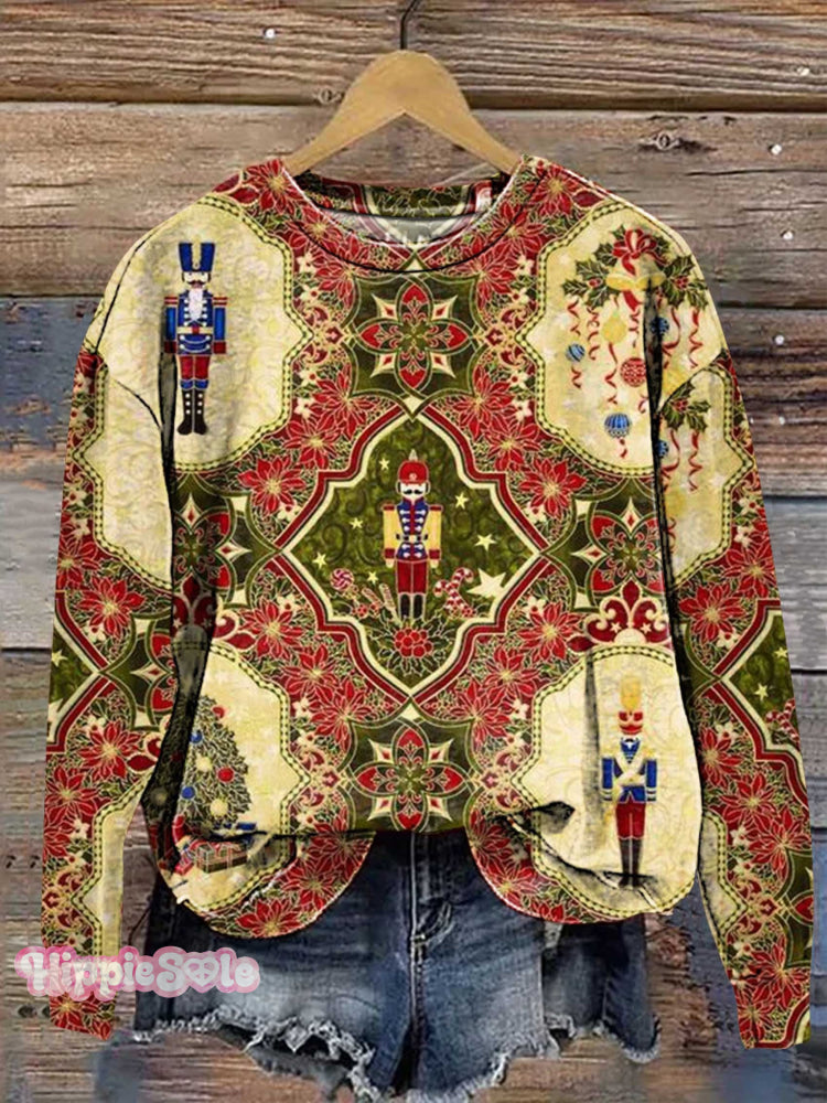 Christmas Nutcracker Casual Sweatshirt Multicolor / S