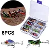 8Pcs Mini Crankbait Wobbler Fishing Lures Artificial Hard Bait Minnow Swimbait