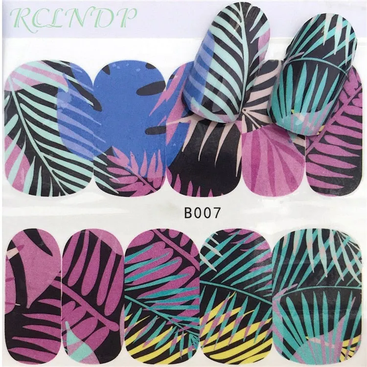 Nail sticker art decoration slider skull head Water Transfer decals manicure lacquer Accessories polish foil