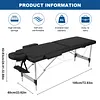 [US Local Warehouse] 185x70cm Professional Beauty Salon Bed Adjustable Backrest Reclining Massage Bed